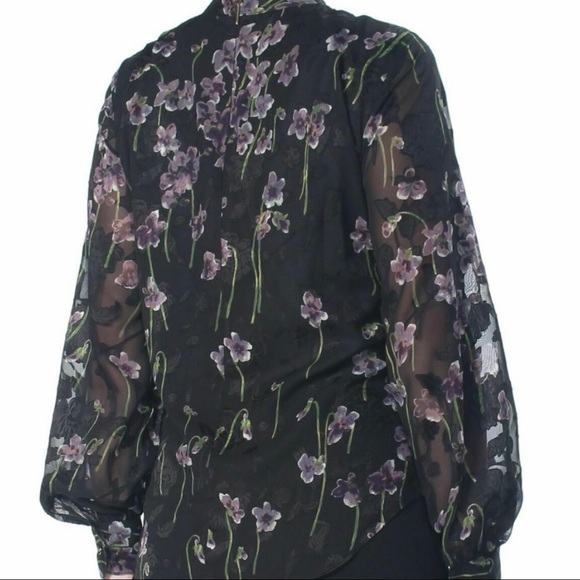 RALPH LAUREN Womens Black Front Ruffled Pleated Floral Print blouse
Size 14 - Picture 5 of 16